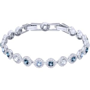 Swarovski Angelic Square Blue Crystal Bracelet Rhodium Plated